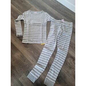 Target Kids‎ Striped Gray and White Pajamas 2 Piece size 10 #7